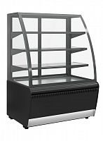 ВИТРИНА КОНДИТЕРСКАЯ K70 VM 0,9-2 (ОТКРЫТАЯ.) 9006-9005 СЕРО-ЧЕРНЫЙ