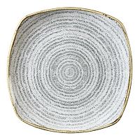 Тарелка мелкая квадратная 21,5см, без борта, цвет Stone Grey, Studio Prints SPSGSP91