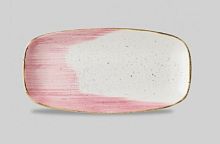 Блюдо прямоугольное CHEFS 35,5х18,9см, без борта, Stonecast, цвет Petal Pink ASPPXO141