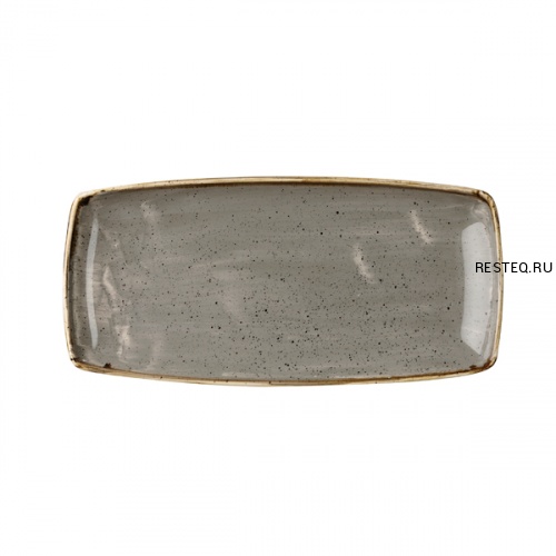Блюдо сервировочное 29,5х15см, без борта, Stonecast, цвет Peppercorn Grey SPGSOP111