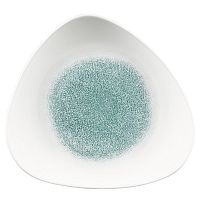 Тарелка мелкая треугольная 31,1см, без борта, цвет Raku Jade Green, Studio Prints RKJGTR121