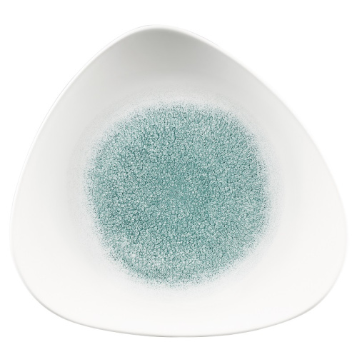 Тарелка мелкая треугольная 31,1см, без борта, цвет Raku Jade Green, Studio Prints RKJGTR121