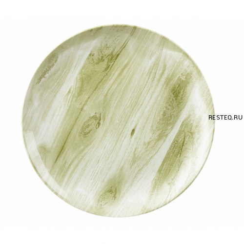Тарелка мелкая 26см, без борта, Textured Prints, цвет Green Wood WGREV101