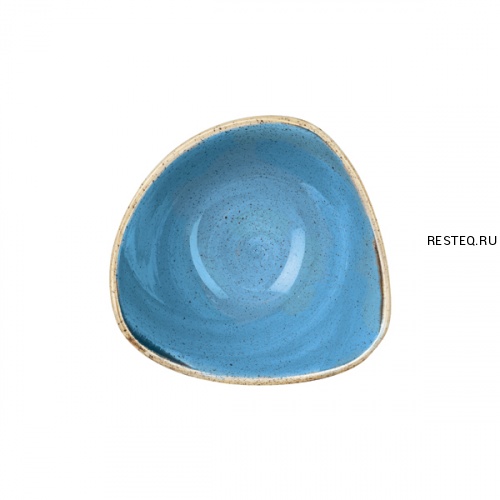 Салатник треугольный 0,26л d15,3см, без борта, Stonecast, цвет Cornflower Blue SCFSTRB61