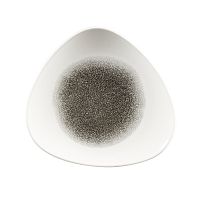 Тарелка мелкая треугольная 22,9см, без борта, цвет Raku Quartz Black, Studio Prints RKBQTR91