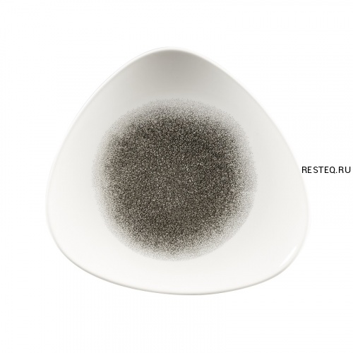 Тарелка мелкая треугольная 22,9см, без борта, цвет Raku Quartz Black, Studio Prints RKBQTR91