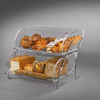 Этажерка BAKERY 2-ярусная, для выпечки, 40,6x45,7см h35,6см, акрил/сталь BAK2937