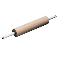Скалка 60см d8см дерев. с вращ. ручк. RLS60
