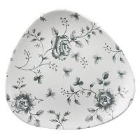 Тарелка мелкая треугольная 19,2см, без борта, Vintage Prints, цвет Grey Rose Chintz RCGTR71