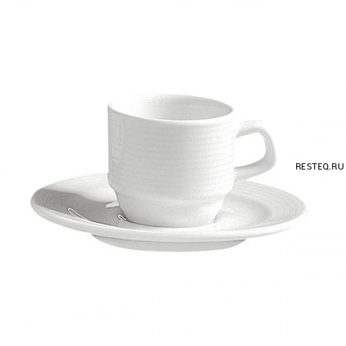 Чашка кофейная 75мл "MOKA" стэкбл (блюдце 12,5см) Coral PORVASAL 0001300500000