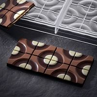 Форма д/шок. "Chocolate Bar Target" 154х77мм h8мм, 100гр, 3 ячейки, п/к PC5008FR