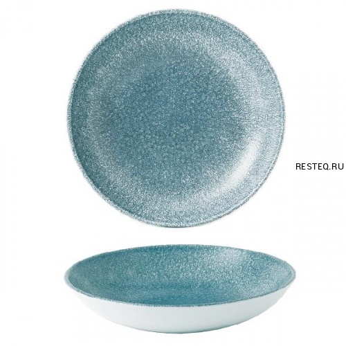 Салатник 0,42л d18,2см, без борта, цвет Raku Topaz Blue, Studio Prints RKTBEVB71