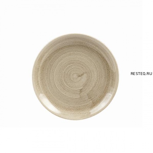 Тарелка мелкая 16,5см, без борта, Stonecast Patina, цвет Antique Taupe PAATEVP61
