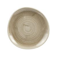 Тарелка мелкая "Волна" 21см, без борта, Stonecast Patina, цвет Antique Taupe PAATOG81