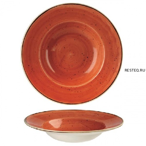 Тарелка для пасты 28см 0,47л, с широким бортом, Stonecast, цвет Spiced Orange SSOSVWBL1