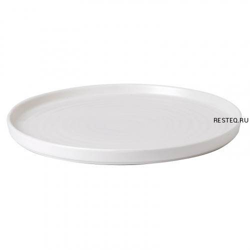 Тарелка мелкая CHEFS Walled d21см h2см, с прямым бортом, Vellum, цвет White полуматовый WHVMWP211