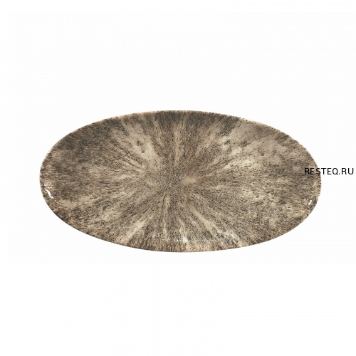 Блюдо овальное CHEFS 34,7х17,3см, без борта, цвет Stone Zircon Brown, Studio Prints STZBOV351