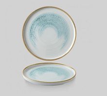 Тарелка мелкая CHEFS 21см, с бортом, цвет Aquamarine, Studio Prints Homespun Accents HAAMWP211