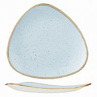 Тарелка мелкая треугольная 31,1см, без борта, Stonecast, цвет Duck Egg Blue SDESTR121