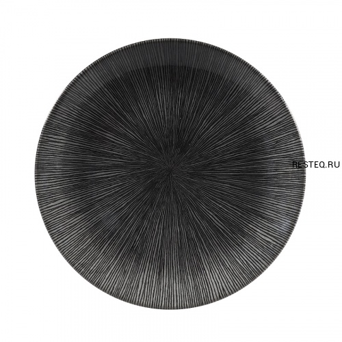 Тарелка мелкая 26см, без борта, цвет Agano Black, Studio Prints AGBLEV101