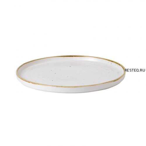 Тарелка мелкая CHEFS Walled d27,5см h2см, с прямым бортом, Stonecast, цвет Barley White SWHSWP281