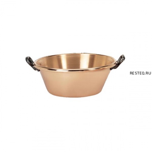 Миска медная для варенья 11,0л d40см h14,4см, с чугунными ручками 6202.40