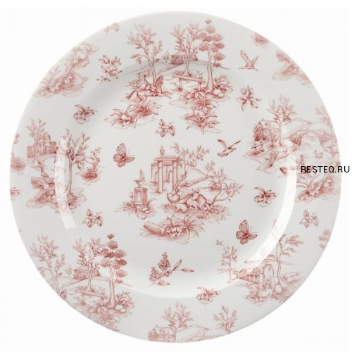 Тарелка мелкая 30,5см Vintage Prints, цвет Cranberry Toile TOCVP111