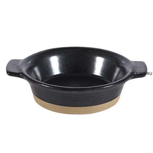 Блюдо глубокое d14см 0,28л, с ручками, керамика, Igneous Black ZCBKIGI1