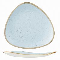 Тарелка мелкая треугольная 26,5см, без борта, Stonecast, цвет Duck Egg Blue SDESTR101