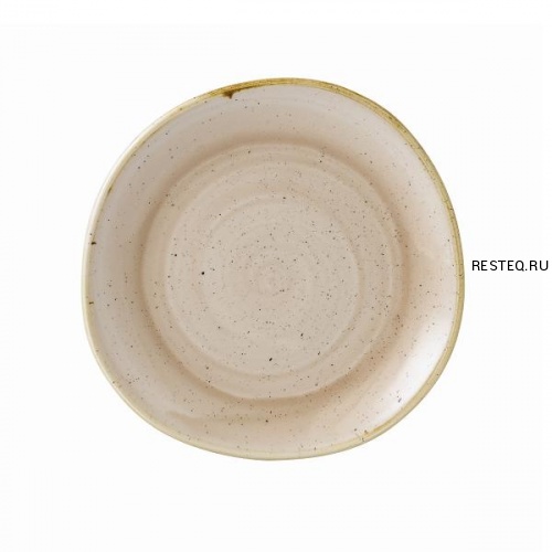 Тарелка мелкая "Волна" 21см, без борта, Stonecast, цвет Nutmeg Cream SNMSOG81