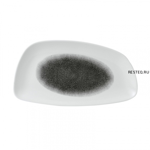 Блюдо сервировочное CHEFS GEO 35х18,5см, без борта, цвет Raku Quartz Black, Studio Prints RKBQGE351