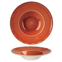 Тарелка для пасты 24см 0,28л, с широким бортом, Stonecast, цвет Spiced Orange SSOSVWBM1