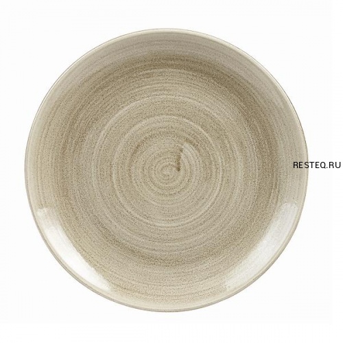 Тарелка мелкая 26см, без борта, Stonecast Patina, цвет Antique Taupe PAATEV101