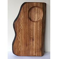 Доска сервировочная Little 300х190мм h20мм (соусник d75мм), серия Natural Path, орех, цвет TR05 NP01