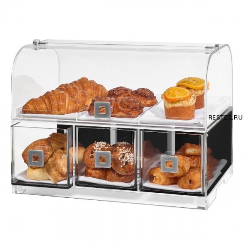 Диспенсер BAKERY для выпечки, 2 уровня, 48,5х32,3см h38,1см, акрил BD128