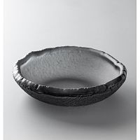*Пиала d15см h4,5см, стекло, матовая, серия STONE, цвет серый ST-M-GR-MAT