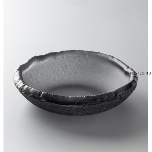 *Пиала d15см h4,5см, стекло, матовая, серия STONE, цвет серый ST-M-GR-MAT