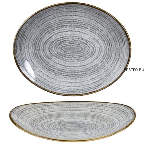 Блюдо овальное 27х22,9см, без борта, цвет Stone Grey, Studio Prints SPSGOP581