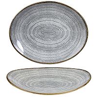 Тарелка глубокая овальная 31,7х25,5см, цвет Stone Grey, Studio Prints SPSGOP121