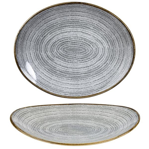 Тарелка глубокая овальная 31,7х25,5см, цвет Stone Grey, Studio Prints SPSGOP121 Тарелка глубокая овальная 31,7х25,5см, цвет Stone Grey, Studio Prints SPSGOP121