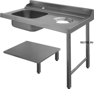 Стол для грязной посуды 1200мм правый APACH CHEF LINE L80208 Стол для грязной посуды 1200мм правый APACH CHEF LINE L80208