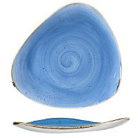Тарелка мелкая треугольная 31,1см, без борта, Stonecast, цвет Cornflower Blue SCFSTR121