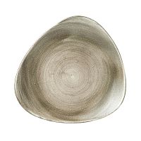 Тарелка мелкая треугольная 26,5см, без борта, Stonecast Patina, цвет Antique Taupe PAATTR101