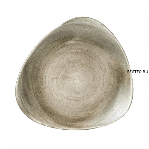 Тарелка мелкая треугольная 26,5см, без борта, Stonecast Patina, цвет Antique Taupe PAATTR101