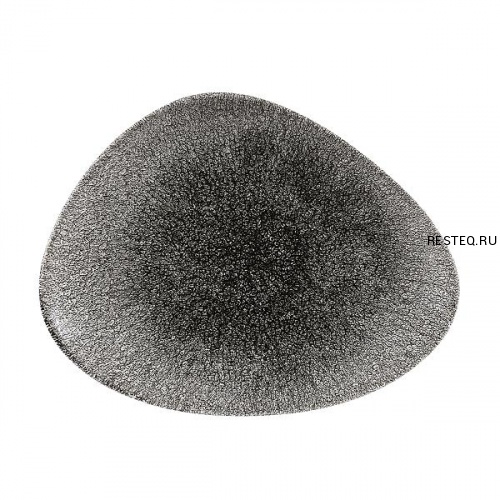Блюдо треугольное CHEFS 26х20см, без борта, цвет Raku Quartz Black, Studio Prints RKBQTC261