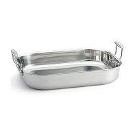 Лоток для жарки "TRI-PLY" 30,5х25,5см h6,5см 4,0л, прямоугольный, с ручками, нерж.сталь CW2030