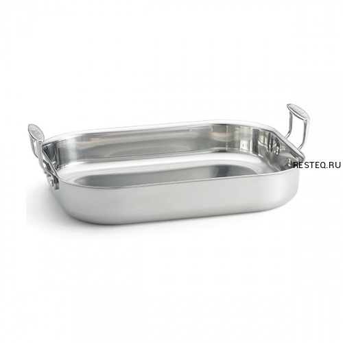 Лоток для жарки "TRI-PLY" 30,5х25,5см h6,5см 4,0л, прямоугольный, с ручками, нерж.сталь CW2030