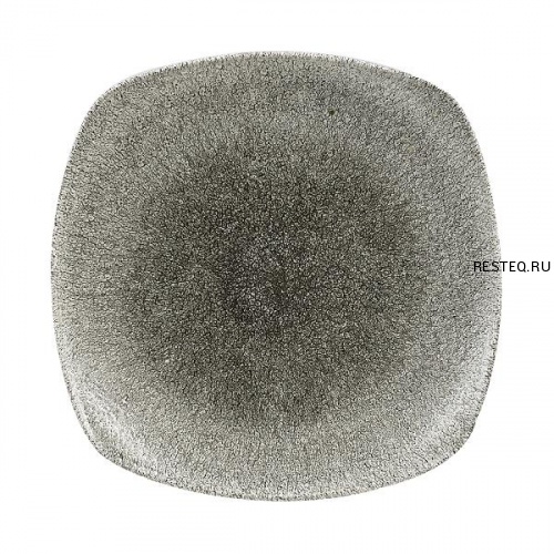 Тарелка мелкая квадратная 21,5см, цвет Raku Quartz Black, Studio Prints RKBQSP91
