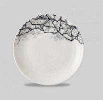 Тарелка мелкая 26см, без борта, цвет Kintsugi Quartz Black KAQBEV101