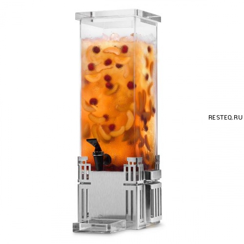 Диспенсер BEVERAGE для сока, 7,6л 17,1х17,1см h59,1см, сталь/акрил LD113